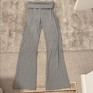 SKIMS Ribbed Soft Lounge Foldover Gray Pants